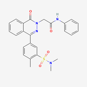 molecular formula C25H24N4O4S B12456929 2-{4-[3-(dimethylsulfamoyl)-4-methylphenyl]-1-oxophthalazin-2(1H)-yl}-N-phenylacetamide 