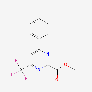 molecular formula C13H9F3N2O2 B12456942 Methyl [6-phenyl-4-(trifluoromethyl)pyrimidin-2-yl]carboxylate 