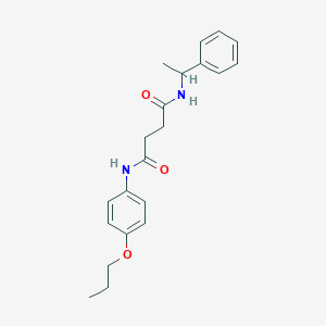 molecular formula C21H26N2O3 B12456986 N-(1-phenylethyl)-N'-(4-propoxyphenyl)butanediamide 
