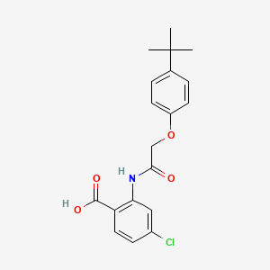 molecular formula C19H20ClNO4 B12457014 2-{[(4-Tert-butylphenoxy)acetyl]amino}-4-chlorobenzoic acid 