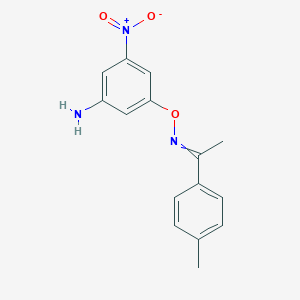 molecular formula C15H15N3O3 B12457130 3-[1-(4-Methylphenyl)ethylideneamino]oxy-5-nitroaniline 