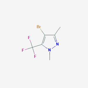 molecular formula C6H6BrF3N2 B12457131 4-Bromo-1,3-dimethyl-5-(trifluoromethyl)-1H-pyrazole 