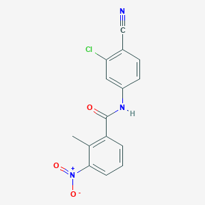 molecular formula C15H10ClN3O3 B12457153 N-(3-chloro-4-cyanophenyl)-2-methyl-3-nitrobenzamide 