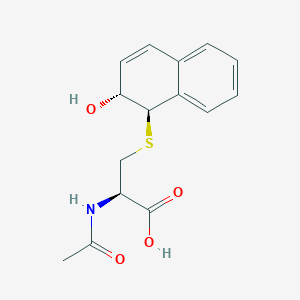 molecular formula C15H17NO4S B1245717 (1R)-N-乙酰-L-半胱氨酰-(2R)-羟基-1,2-二氢萘 