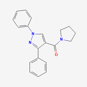 molecular formula C20H19N3O B12457237 (1,3-diphenyl-1H-pyrazol-4-yl)(pyrrolidin-1-yl)methanone 