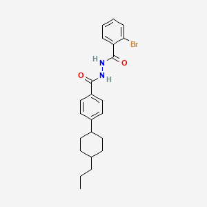 molecular formula C23H27BrN2O2 B12457241 2-bromo-N'-[4-(4-propylcyclohexyl)benzoyl]benzohydrazide 