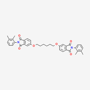 molecular formula C38H36N2O6 B12457324 5,5'-[hexane-1,6-diylbis(oxy)]bis[2-(2,3-dimethylphenyl)-1H-isoindole-1,3(2H)-dione] 