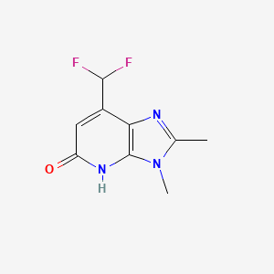 molecular formula C9H9F2N3O B12457376 7-Difluoromethyl-2,3-dimethyl-3H-imidazo-[4,5-b]-pyridin-5(4H)-one CAS No. 1820717-23-4