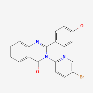 molecular formula C20H14BrN3O2 B12457451 3-(5-Bromopyridin-2-yl)-2-(4-methoxyphenyl)quinazolin-4-one 