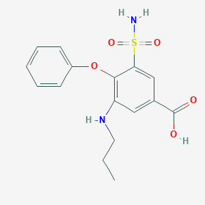 molecular formula C16H18N2O5S B124576 4-Phenoxy-3-(propylamino)-5-sulfamoylbenzoic Acid CAS No. 28395-28-0