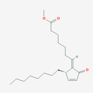 molecular formula C21H34O3 B1245760 methyl (7E)-7-[(2S)-2-octyl-5-oxocyclopent-3-en-1-ylidene]heptanoate 