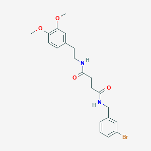 molecular formula C21H25BrN2O4 B12457710 N-(3-bromobenzyl)-N'-[2-(3,4-dimethoxyphenyl)ethyl]butanediamide 