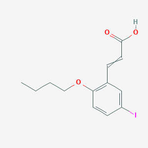 molecular formula C13H15IO3 B12457738 (2E)-3-(2-Butoxy-5-iodophenyl)acrylic acid 