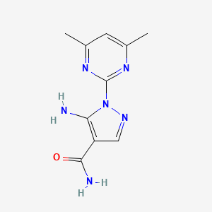 molecular formula C10H12N6O B12457761 5-amino-1-(4,6-dimethylpyrimidin-2-yl)-1H-pyrazole-4-carboxamide 