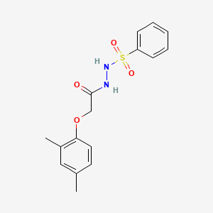 molecular formula C16H18N2O4S B12457795 N'-(benzenesulfonyl)-2-(2,4-dimethylphenoxy)acetohydrazide 