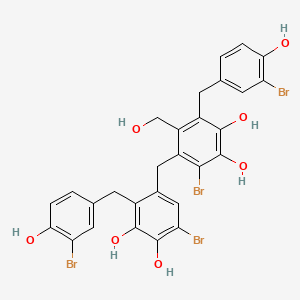 molecular formula C28H22Br4O7 B1245782 Isorawsonol 