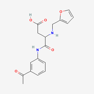 molecular formula C17H18N2O5 B12457836 N-(3-acetylphenyl)-N~2~-(furan-2-ylmethyl)-alpha-asparagine 