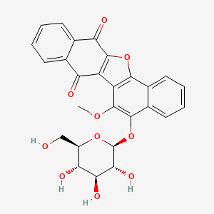 molecular formula C27H22O10 B1245792 Balsaminone B 
