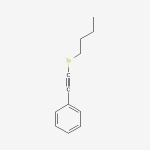 molecular formula C12H14Te B1245795 Benzene, [(butyltelluro)ethynyl]- CAS No. 105797-59-9