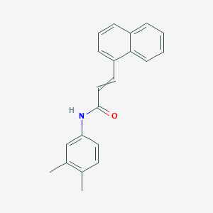 molecular formula C21H19NO B12458002 (2E)-N-(3,4-dimethylphenyl)-3-(naphthalen-1-yl)prop-2-enamide 