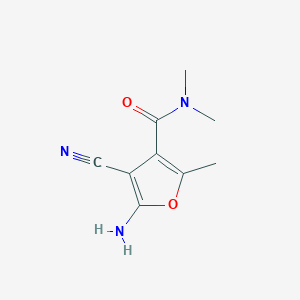 molecular formula C9H11N3O2 B12458078 5-amino-4-cyano-N,N,2-trimethylfuran-3-carboxamide 