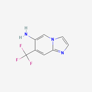 molecular formula C8H6F3N3 B12458092 7-(Trifluoromethyl)imidazo[1,2-A]pyridin-6-amine 