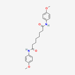 molecular formula C22H28N2O4 B12458181 N,N'-bis(4-methoxyphenyl)octanediamide 