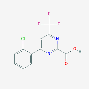molecular formula C12H6ClF3N2O2 B12458186 [6-(2-Chlorophenyl)-4-(trifluoromethyl)pyrimidin-2-yl]carboxylic acid 