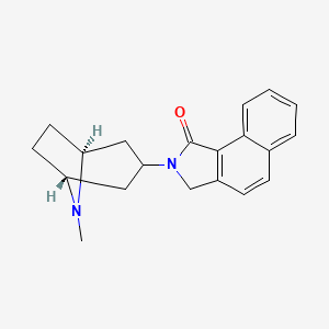 molecular formula C20H22N2O B1245819 1H-Benz(E)isoindol-1-one, 2,3-dihydro-2-((3-endo)-8-methyl-8-azabicyclo(3.2.1)oct-3-yl)- CAS No. 263896-41-9