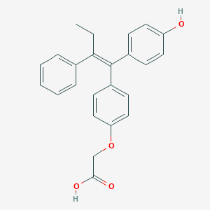 molecular formula C24H22O4 B124583 4-Hydroxytamoxifen acid CAS No. 141777-00-6