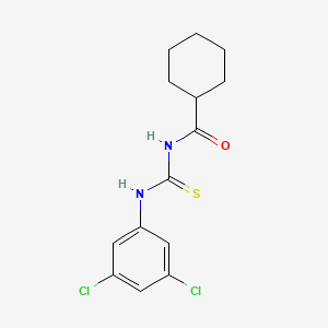 molecular formula C14H16Cl2N2OS B12458411 N-[(3,5-dichlorophenyl)carbamothioyl]cyclohexanecarboxamide 