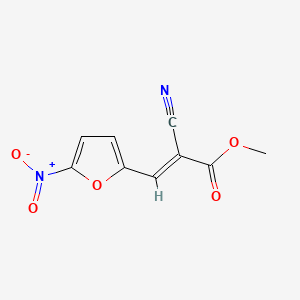 molecular formula C9H6N2O5 B12458467 Methyl 2-cyano-3-(5-nitrofuran-2-yl)prop-2-enoate CAS No. 836-37-3