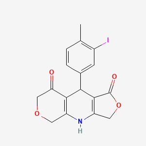 9-(3-iodo-4-methylphenyl)-5,9-dihydro-3H-furo[3,4-b]pyrano[4,3-e]pyridine-1,8(4H,7H)-dione