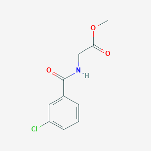 molecular formula C10H10ClNO3 B12458491 methyl N-[(3-chlorophenyl)carbonyl]glycinate 
