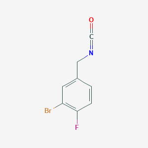 molecular formula C8H5BrFNO B12458529 3-Bromo-4-fluoro-isocyanatomethylbenzene 