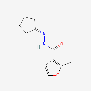molecular formula C11H14N2O2 B12458588 N'-cyclopentylidene-2-methylfuran-3-carbohydrazide 