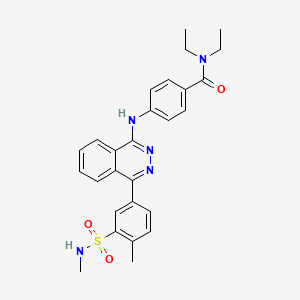 molecular formula C27H29N5O3S B12458633 N,N-diethyl-4-({4-[4-methyl-3-(methylsulfamoyl)phenyl]phthalazin-1-yl}amino)benzamide 