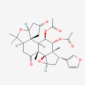 [(1R,2R,6S,9R,12R,13R,15R,17S,18R,19R,20R)-19-acetyloxy-17-(furan-3-yl)-8,8,12,18-tetramethyl-4,11-dioxo-7,14-dioxahexacyclo[10.8.0.02,6.02,9.013,15.013,18]icosan-20-yl] acetate