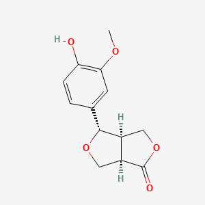 (3aR,4S,6aR)-4-(4-hydroxy-3-methoxyphenyl)tetrahydro-1H,3H-furo[3,4-c]furan-1-one