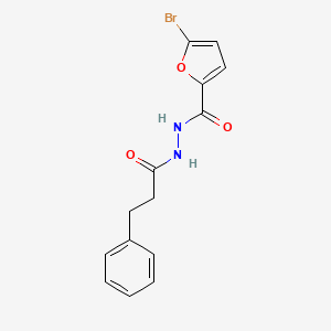 molecular formula C14H13BrN2O3 B12458657 5-bromo-N'-(3-phenylpropanoyl)furan-2-carbohydrazide 