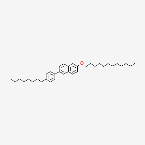 molecular formula C36H52O B1245866 Naphthalene, 2-(dodecyloxy)-6-(4-octylphenyl)- CAS No. 195375-07-6