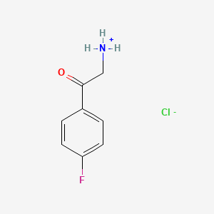 molecular formula C8H9ClFNO B12458716 2-(4-Fluoro-phenyl)-2-oxo-ethyl-ammonium chloride 