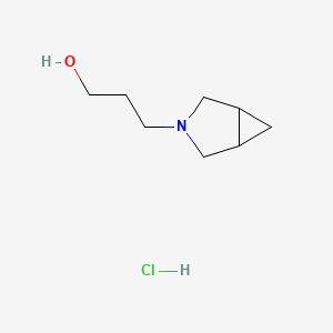 molecular formula C8H16ClNO B12458768 3-Aza-3-(3-hydroxypropyl)bicyclo[3.1.0]hexane hydrochloride 