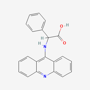 molecular formula C21H16N2O2 B12458772 (Acridin-9-ylamino)(phenyl)acetic acid 