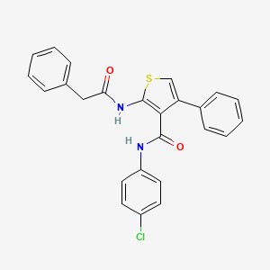 molecular formula C25H19ClN2O2S B12458786 N-(4-chlorophenyl)-4-phenyl-2-[(phenylacetyl)amino]thiophene-3-carboxamide 