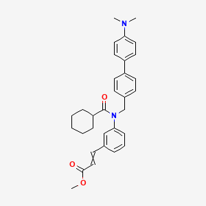 molecular formula C32H36N2O3 B12458790 (E)-methyl 3-(3-(N-((4'-(dimethylamino)-[1,1'-biphenyl]-4-yl)methyl)cyclohexanecarboxamido)phenyl)acrylate 