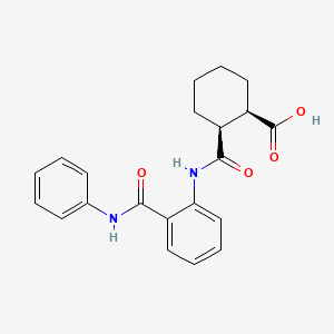 molecular formula C21H22N2O4 B12458799 (1R,2S)-2-{[2-(phenylcarbamoyl)phenyl]carbamoyl}cyclohexanecarboxylic acid 