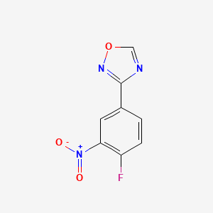 molecular formula C8H4FN3O3 B12458803 3-(4-Fluoro-3-nitrophenyl)-1,2,4-oxadiazole CAS No. 887763-93-1