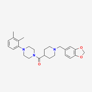 molecular formula C26H33N3O3 B12458907 [1-(1,3-Benzodioxol-5-ylmethyl)piperidin-4-yl][4-(2,3-dimethylphenyl)piperazin-1-yl]methanone 