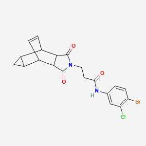 molecular formula C20H18BrClN2O3 B12458916 N-(4-bromo-3-chlorophenyl)-3-(1,3-dioxooctahydro-4,6-ethenocyclopropa[f]isoindol-2(1H)-yl)propanamide 